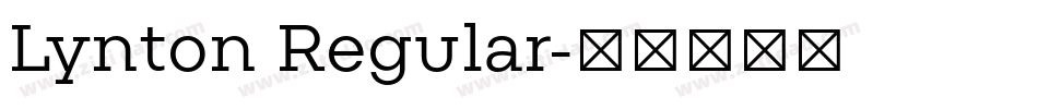 Lynton Regular字体转换